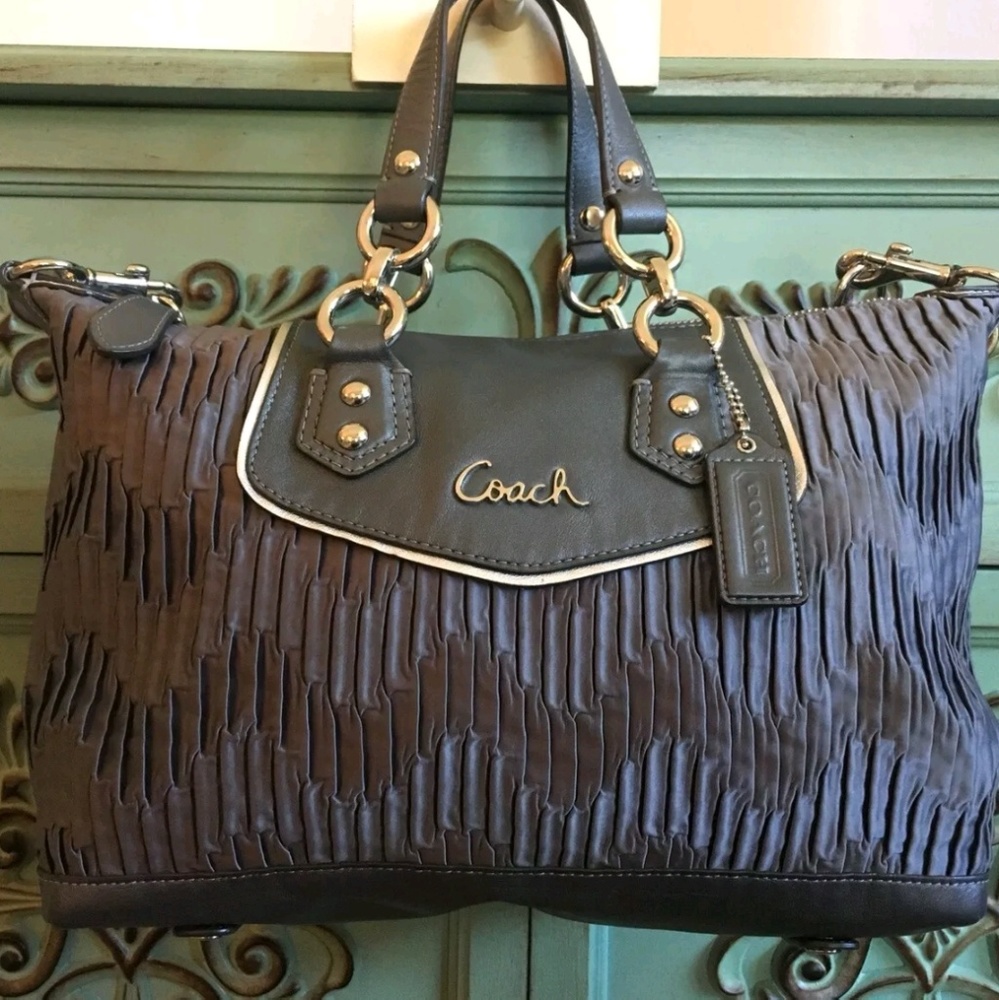 Coach Ashley Sateen Handbag - Picture 1 of 8